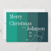 Cartes Pour Fêtes Annuelles Joyeuse typographie de Noël non photo (Dos)