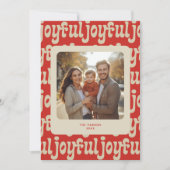 Cartes Pour Fêtes Annuelles Joyeuse Typographie Motif Photo (Devant)