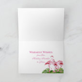 Cartes Pour Fêtes Annuelles Joyeuses banques extérieures Noël Flamant rose ros (Intérieur)