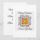 Cartes Pour Fêtes Annuelles Joyeuses Bonnes Fêtes de Noël (Devant / Derrière)