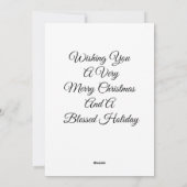 Cartes Pour Fêtes Annuelles Joyeuses Bonnes Fêtes de Noël (Dos)