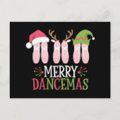 Cartes Pour Fêtes Annuelles Joyeuses Dancemas Noël Ballet Chaussures Danse (Devant)