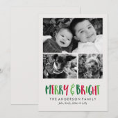 Cartes Pour Fêtes Annuelles Joyeuses et brillantes fêtes (Devant / Derrière)