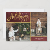 Cartes Pour Fêtes Annuelles Joyeuses Faux Gold Foil 2 Photo (Devant)