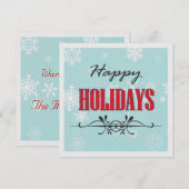 Cartes Pour Fêtes Annuelles Joyeuses fêtes (Devant / Derrière)