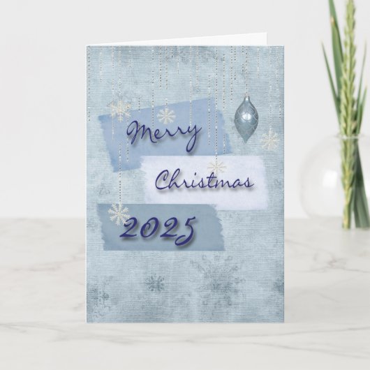 Cartes Pour Fêtes Annuelles Joyeuses fêtes 2025 Snowflakes (Devant)