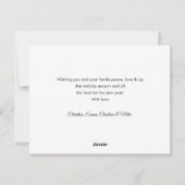 Cartes Pour Fêtes Annuelles Joyeuses fêtes ! 3 Photo, Blanc, Minimal (Dos)