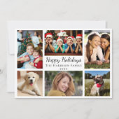 Cartes Pour Fêtes Annuelles Joyeuses fêtes 6 photo Collage Noël (Devant)