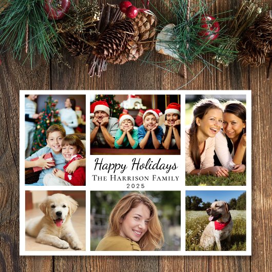Cartes Pour Fêtes Annuelles Joyeuses fêtes 6 photo Collage Noël