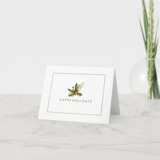 Cartes Pour Fêtes Annuelles Joyeuses fêtes | Aquarelle Noël Holly