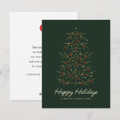 Cartes Pour Fêtes Annuelles Joyeuses Fêtes Arbre de Noël Moderne Simple (Devant / Derrière)