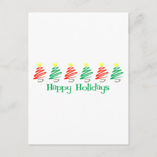 Cartes Pour Fêtes Annuelles Joyeuses fêtes (arbres de Noël)