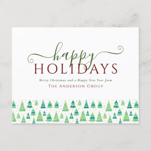 Cartes Pour Fêtes Annuelles Joyeuses Fêtes Arbres de Noël Entreprise