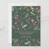 Cartes Pour Fêtes Annuelles Joyeuses Fêtes Arche de feuillage de greenery rose (Dos)