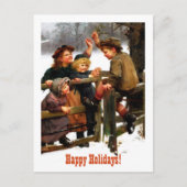 Cartes Pour Fêtes Annuelles Joyeuses fêtes. Art vintage (Devant)