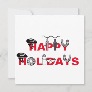 Cartes Pour Fêtes Annuelles Joyeuses Fêtes aux Cyclistes