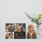 Cartes Pour Fêtes Annuelles Joyeuses fêtes avec 3 photo collage (Debout devant)