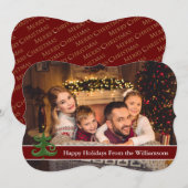 Cartes Pour Fêtes Annuelles Joyeuses Fêtes Avec Moderne Arbre Fantaisie Coupe (Devant / Derrière)