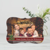 Cartes Pour Fêtes Annuelles Joyeuses Fêtes Avec Moderne Arbre Fantaisie Coupe (Debout devant)