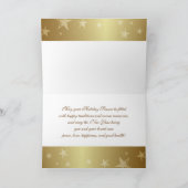 Cartes Pour Fêtes Annuelles Joyeuses fêtes. Baubles en or rouge (Intérieur)