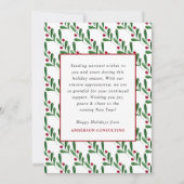 Cartes Pour Fêtes Annuelles Joyeuses fêtes Berry Wreath Corporate Business (Dos)