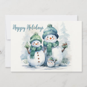 Cartes Pour Fêtes Annuelles Joyeuses Fêtes Bonhommes de Neige