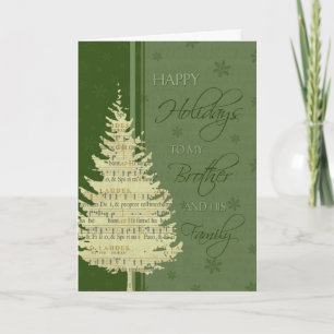 Cartes Pour Fêtes Annuelles Joyeuses Fêtes Brother & Family Christmas Card