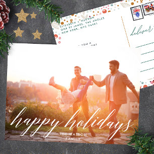 Cartes Pour Fêtes Annuelles Joyeuses Fêtes Calligraphie Noël Photo