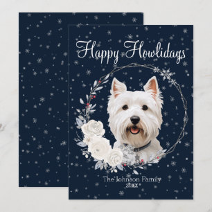 Cartes Pour Fêtes Annuelles Joyeuses Fêtes Chien Westie Mignon