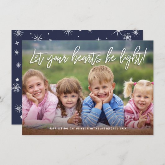 Cartes Pour Fêtes Annuelles Joyeuses fêtes Citation manuscrite de script sur p (Devant / Derrière)