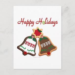 Cartes Pour Fêtes Annuelles Joyeuses Fêtes Cloches de Biscuit de Noël