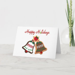 Cartes Pour Fêtes Annuelles Joyeuses Fêtes Cloches de Biscuit de Noël