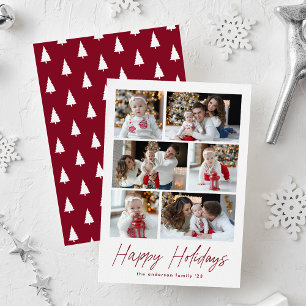 Cartes Pour Fêtes Annuelles Joyeuses Fêtes Collage de 6 photos en écriture Cra