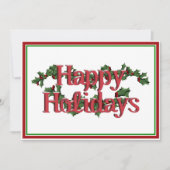 Cartes Pour Fêtes Annuelles Joyeuses fêtes Conception de texte (Devant)