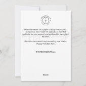 Cartes Pour Fêtes Annuelles Joyeuses Fêtes corporatives Photo d'entreprise Noë (Dos)