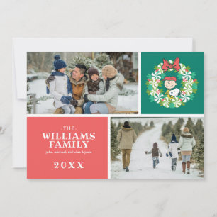 Cartes Pour Fêtes Annuelles Joyeuses Fêtes Couronne de bonbons à la menthe