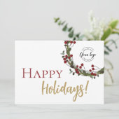 Cartes Pour Fêtes Annuelles Joyeuses fêtes Courrier de Noël Simple Logo person (Debout devant)