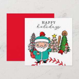 Cartes Pour Fêtes Annuelles Joyeuses fêtes de baseball Noël pour le joueur