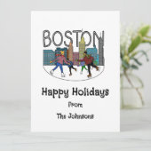 Cartes Pour Fêtes Annuelles Joyeuses fêtes de Boston (Debout devant)