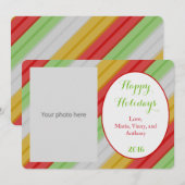 Cartes Pour Fêtes Annuelles Joyeuses Fêtes de fin d'année (Devant / Derrière)