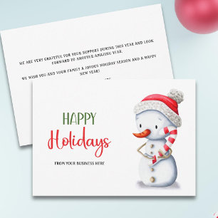 Cartes Pour Fêtes Annuelles Joyeuses Fêtes de fin d'année Entreprise Bonhomme 