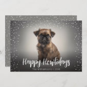 Cartes Pour Fêtes Annuelles Joyeuses Fêtes de fin d'année Photo de Chien Migno (Devant / Derrière)