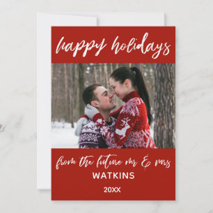 Cartes Pour Fêtes Annuelles Joyeuses Fêtes de Future Monsieur et Madame Color 
