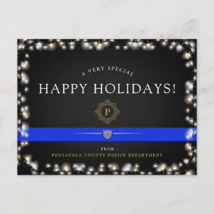 Cartes Pour Fêtes Annuelles Joyeuses fêtes de la police   Personnalisé Noël