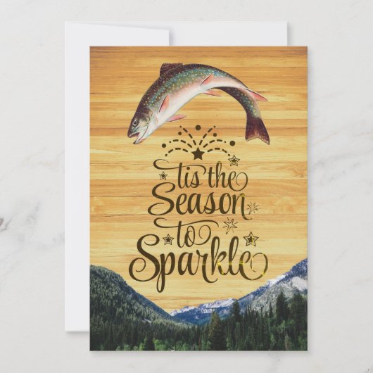 Cartes Pour Fêtes Annuelles Joyeuses fêtes de la saison de la truite amusante (Devant)