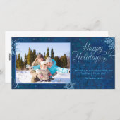 Cartes Pour Fêtes Annuelles Joyeuses Fêtes de neige (Devant / Derrière)