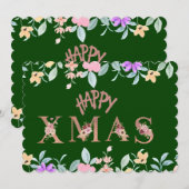 Cartes Pour Fêtes Annuelles Joyeuses Fêtes de Noël  (Devant / Derrière)