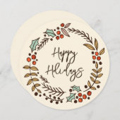 Cartes Pour Fêtes Annuelles Joyeuses fêtes de Noël (Devant / Derrière)