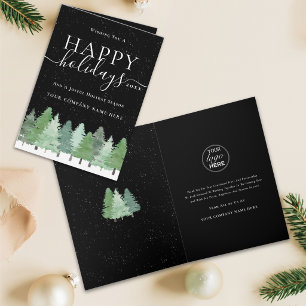 Cartes Pour Fêtes Annuelles Joyeuses Fêtes de Noël Logo de l'entreprise