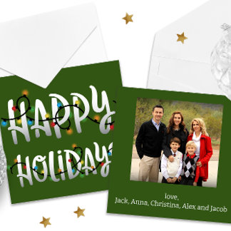Cartes Pour Fêtes Annuelles Joyeuses fêtes de Noël Photo Carré